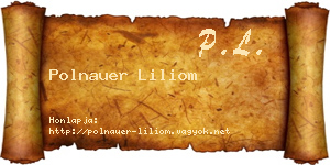 Polnauer Liliom névjegykártya